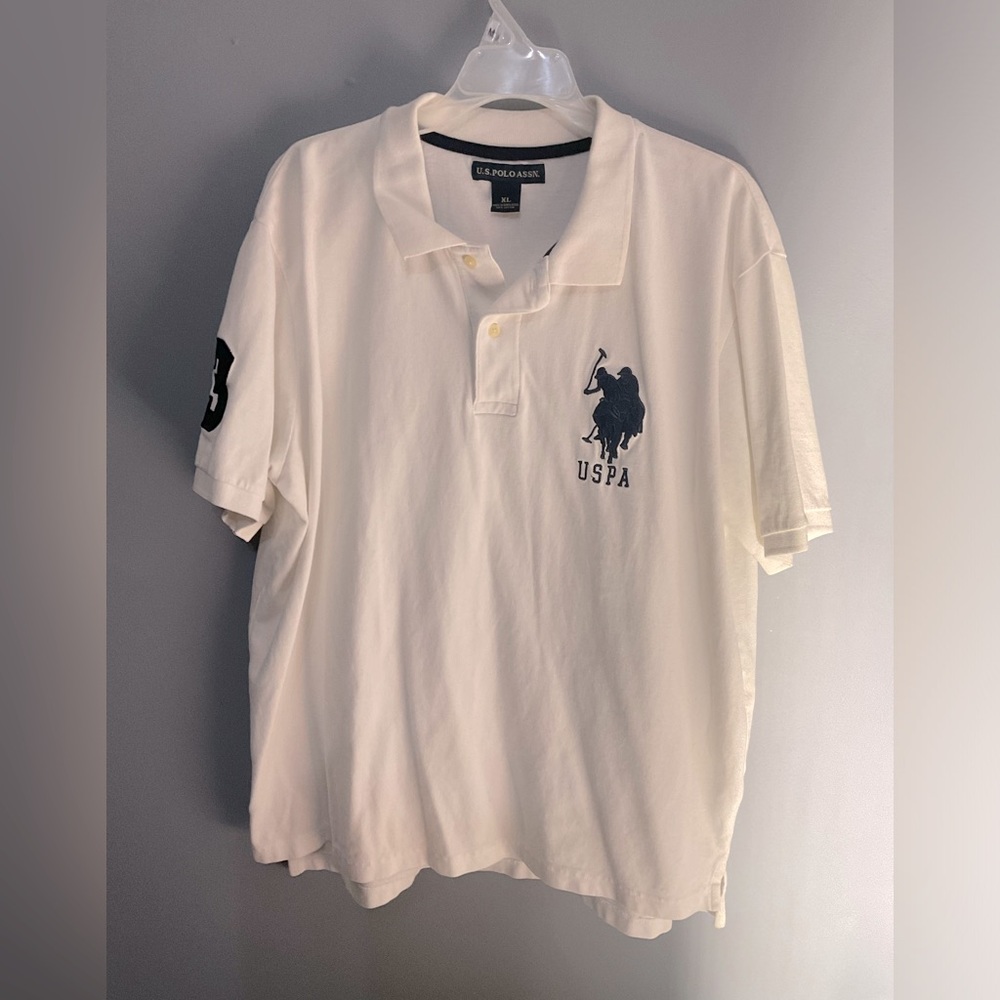 US Polo Assoc w/ Logo Shirt Size‎ XL White and Blue